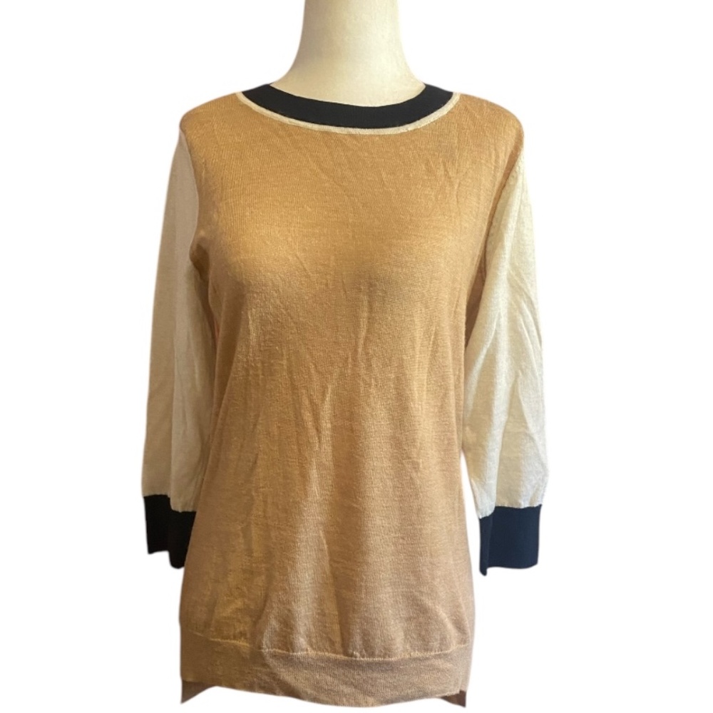 Cynthia Rowley colour block extra-fine merino wool sweater szM